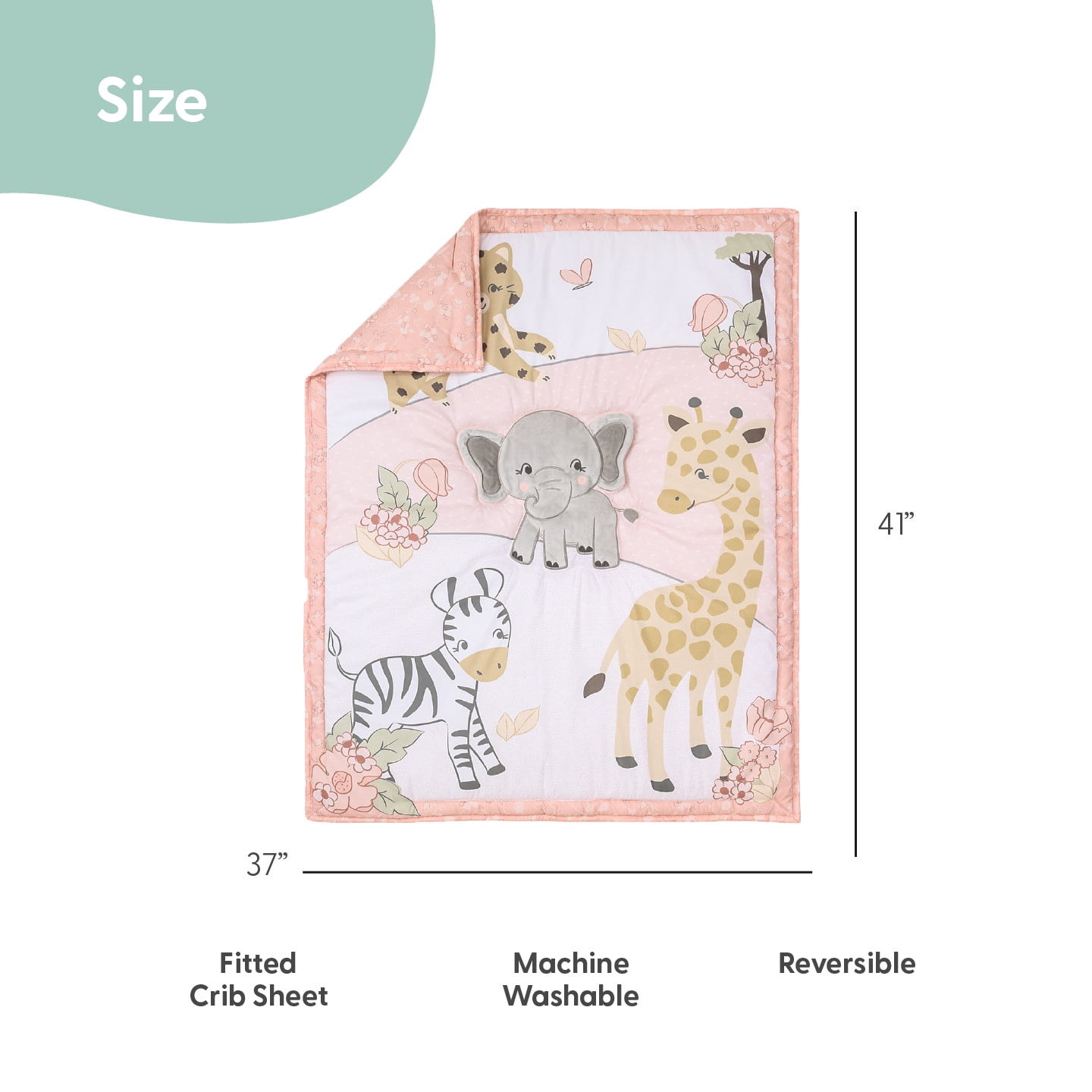 The Peanutshell Crib Bedding, Under the Stars Baby Crib Bedding Set and Mobile, 4-Piece Set