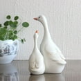thumbnail image 3 of Resin Resin Statue Crafts Garden Figurines Figures Waterproof Christmas Gifts Art Duck Figurine Mother for Bedroom Patio Decoration , L 10X15cm, 3 of 9