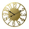 thumbnail image 1 of Reloj de pared alrededor de 16 pulgadas fácil de instalar, decorativo silencioso fácil de leer, para el baño de la sala de estar dormitorio de la Oro, 1 of 8
