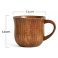 thumbnail image 2 of Natural Wood Cup With Handle Household Retro Wooden Cup Simple DIY Mug For Office Gift, 2 of 4