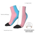 thumbnail image 5 of Breathable Athletic Socks Transgender Flag Cushioned Quarter Socks for Men Women, 5 of 7