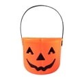 thumbnail image 2 of Cubo de dulces de Halloween, cubo de dulces reutilizable, recuerdos de fiesta para niños, de calabaza portátil para fiestas, decoración de Halloween Naranja, 2 of 8