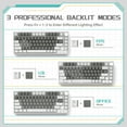 thumbnail image 6 of AK820 Mechanical Keyboard with CNC Knob Control,75% ANSI Layout,82Keys Gasket Mount Wired Gaming Keyboard,5 Sound Absorbing Foam,Hot-swappable,White Backlit,for PC,MAC (White&Grey), 6 of 8