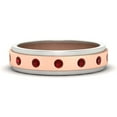 thumbnail image 3 of Mens Two Tone Bezel Diamond Wedding Band - Fascinating Diamonds, 3 of 59
