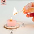thumbnail image 2 of Scented Tealight Candles, Clear Cup Pink Rose Aroma Tea Lights Candles, 24 Pack Colored Tealights Candle, 6-7 Hour Burn Time Tea Candles for Party, Decor, Spa, Shabbat, 2 of 6