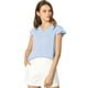 thumbnail image 1 of Camiseta Manga Tulipán Cuello En V Básico Para Mujer Gris azul XL, 1 of 6
