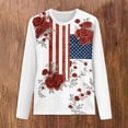 thumbnail image 3 of Puliio 250 Years 1776-2026 250th Birthday T-Shirt for Women's American Flag Rose Graphic Patriotic Tshirt Long Sleeve 4th of July Shirt, 3 of 3