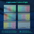 Rainbow Backlit Wireless Keyboard for Android iOS Tablet Phone