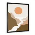 thumbnail image 2 of Designart 'Full Moon In Terracotta Tones Mountains' Modern Framed Art Print, 2 of 4