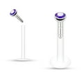 thumbnail image 2 of Luxe Modz 16G Push-in Labret Monroe with Press Fit 2mm Gem Stone Piercing Jewelry for Men Women Sold Individually, 2 of 13