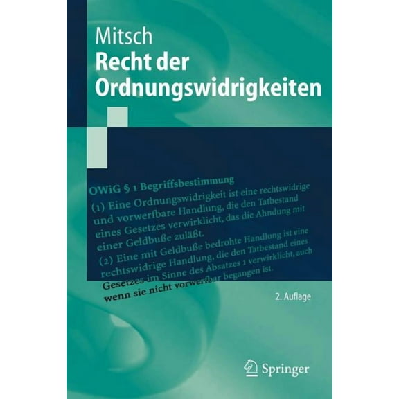 Springer-Lehrbuch Recht Der Ordnungswidrigkeiten, (Paperback)