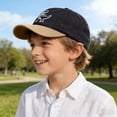 thumbnail image 2 of Baby Toddler Baseball Hat Soft Polyester Snapback Kids Cap for Boys Breathable Outdoor Casual Wear, Comfort Fit Ages 1T-7T Gibobby,One Size,Black, 2 of 7