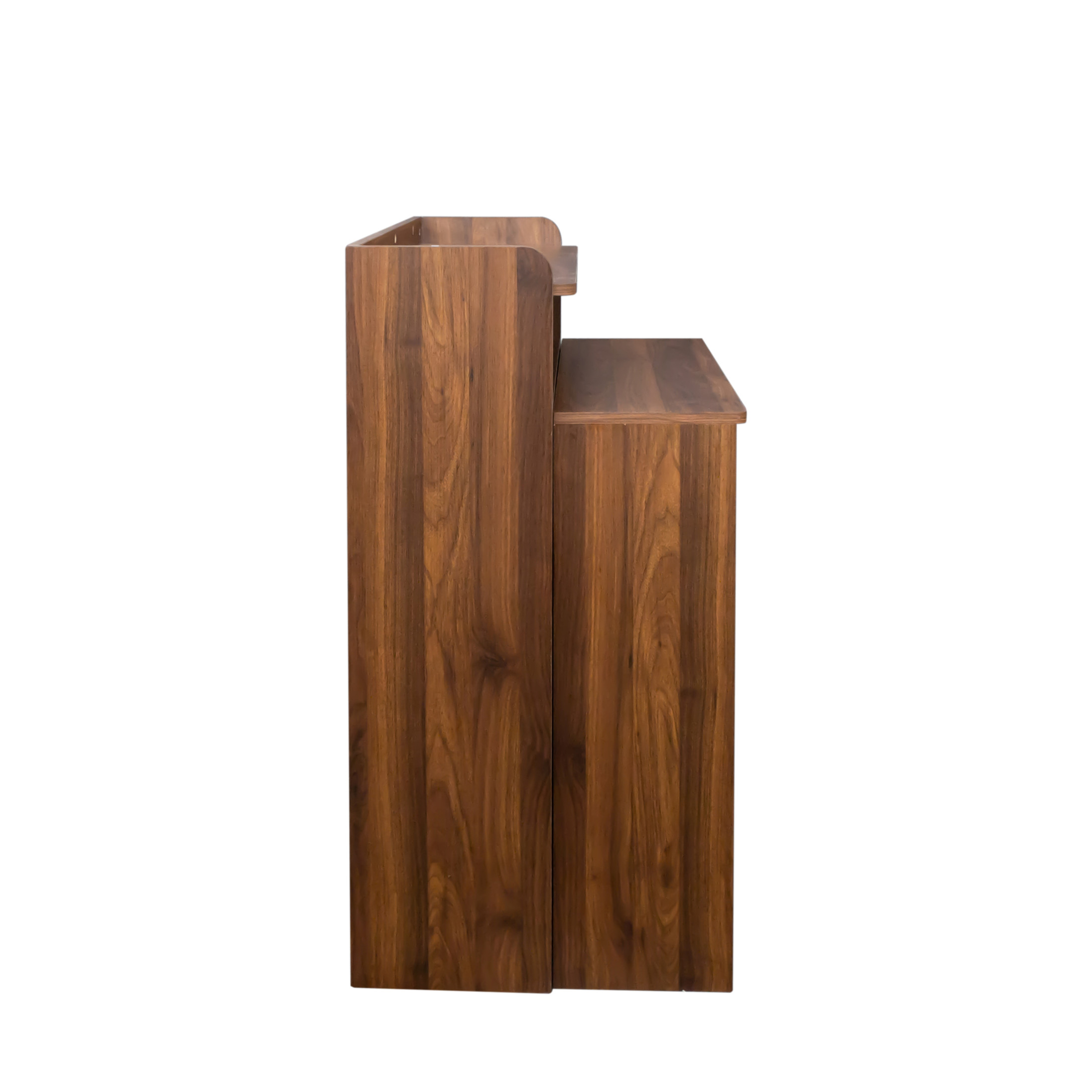 Noble House Earthy 98.4" Extendable Dining Table, Hidden Storage, Wooden Convertible Kitchen Sideboard, Walnut