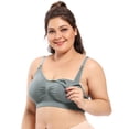 thumbnail image 2 of Vividxx Women Bra Wireless Maternity Seamless Front Buckle Breastfeeding Bra With Pads Plus Size Cozy Mother-to-be Bralette, 2 of 4