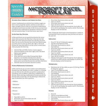 Microsoft Excel Formulas - eBook