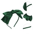 thumbnail image 3 of Unique Bargains 1 Pc Exquisite Gauze Shiny Silk Bow Headband Deep Green, 3 of 6
