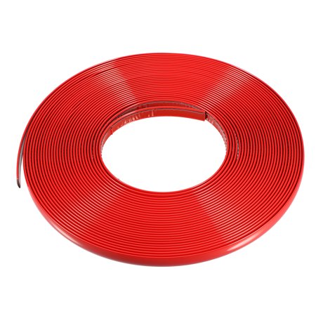 Unique Bargains Car Door Window Edge Guards Trim Body Strip 50ft Length 12mm 1/2 Inch Width Trim Strip Universal PVC Red