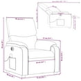 thumbnail image 4 of vidaXL Electric Massage Recliner Chair Light Grey Fabric, 4 of 5