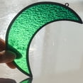 thumbnail image 3 of KAKOWELY Hanging Window Decor Suncatcher Moon Shaped Acrylic Green 2Pcs 5.1X3.6X0.08In, 3 of 6