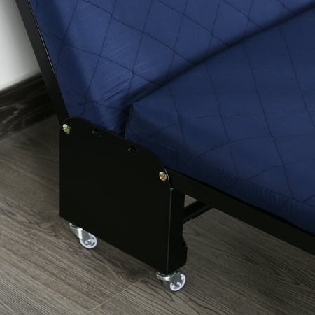 rollaway homcom caster bedstead