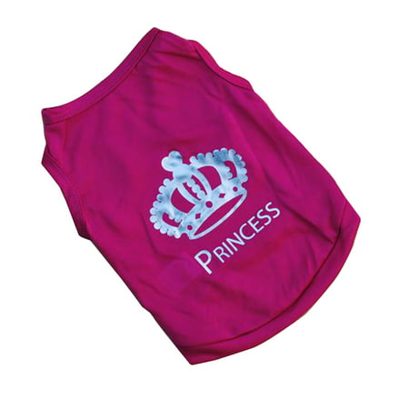 Cute Pet Dog Crown Princess T-Shirt Vest Dress Clothes Coat Outfit