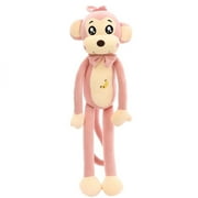 Gallickan Long Arms Monkey Plush Stuffed Animal, 15.7 Pink Hanging Stuffed Monkey with Long Hands, Cute Monkey Dolls Gifts For Family Friend And Children, Pink