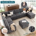 thumbnail image 4 of EastVita Modular Sectional Sleeper Sofa-9 Seat U-Shaped-With Storage-2 Ottomans, 4 of 6