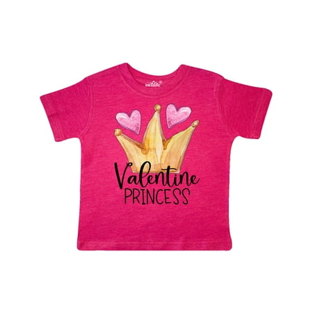 

Inktastic Valentine Princess with Crown and Hearts Gift Toddler Toddler Girl T-Shirt