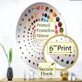 thumbnail image 3 of Designart "Pop Art Kitchen Tools I" Utensils Spiral Dot Round Wall Mirror - Food & Beverage Oval Printed Decorative Mirror - Multiple Color Options, 3 of 5