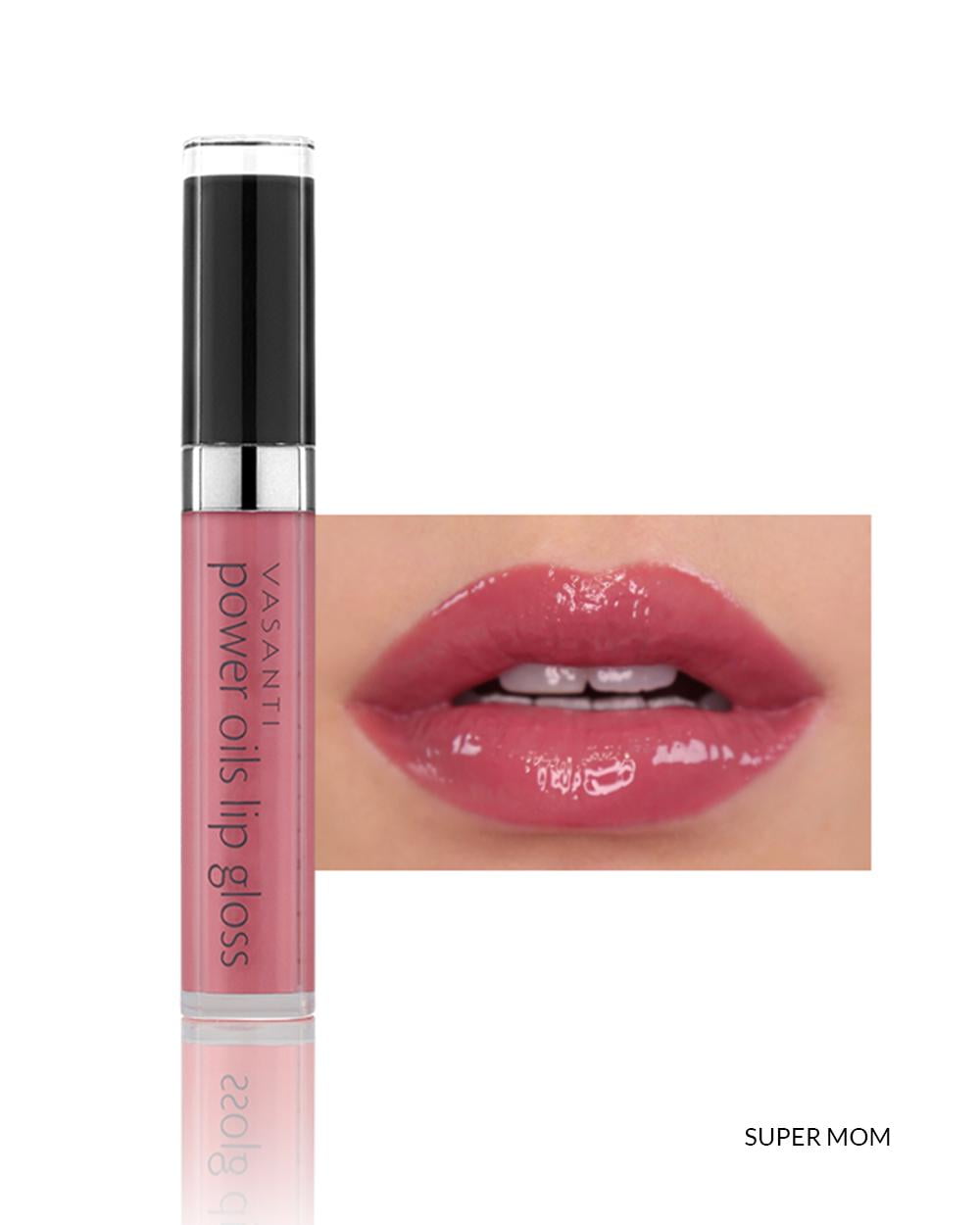 Vasanti Cosmetics Power Oils Lip Gloss (Super Mom) - Non-Sticky ...