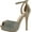 Nude, variant on Blossom Womens Vice-126-233 Bridal Formal Evening Party Ankle Strap High Heel Peep Toe Glitter Sandal