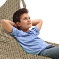 thumbnail image 1 of Earth Tones Lounger Chair Bag, Geometric Wavy Trippy Triangles Fractal Unusual Graphic Composition, High Capacity Storage with Handle Container, Lounger Size, Umber Pale Yellow, by Ambesonne, 1 of 5