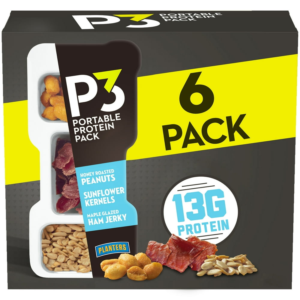 P3 Portable Protein Snack Pack with Honey Roasted Peanuts, Sunflower