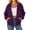 Purple, variant on Sweatshirts For Women Trendy Casual Solid Color Drawstring Hooded Comfortable Fashion Oversized Fleece Hoodie Winter Sweatshirt With Pockets
