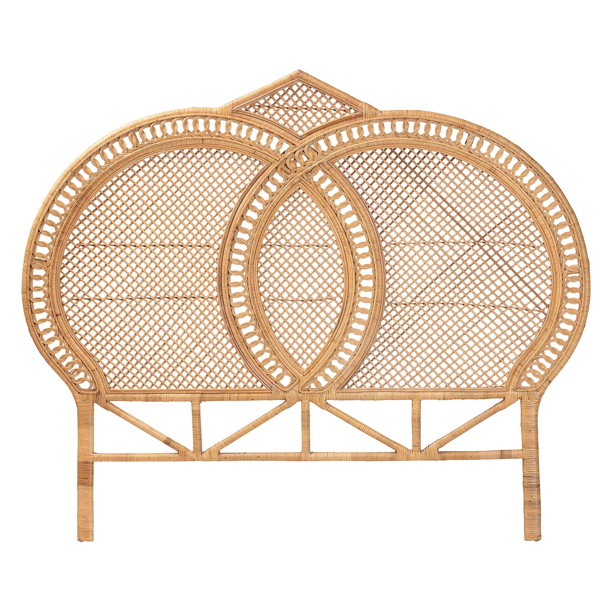 bali & pari Nerita Boho Standalone Headboard, Queen, Light Honey