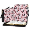 thumbnail image 4 of ZUXONGSY Valentine's Day West Highland Dog Heart Rose Print Pu Leather Bible Cover for Men Women Portable Bible Bag with Shoulder Strap Bible Study Tools for Christian, -L, 4 of 7