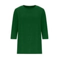 thumbnail image 7 of ClodeEU Women's Round Neck Three Quarter Sleeve Slim Fit Tunic T Shirts With Sequin Green,Womens Plus XXL, 7 of 7