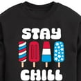 thumbnail image 3 of Instant Message - Americana - Stay Chill Patriotic Popsicles - Toddler & Youth Crewneck Fleece Sweatshirt, 3 of 6