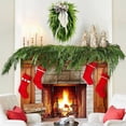 thumbnail image 2 of Fern Wreaths for Front Door,All Year Round,Button Fern Wreath, Greenery , Spring Wreath for Christmas Porch Entryway Indoor Outdoor Home Decor(22 inch), 2 of 7