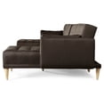 thumbnail image 4 of Sala Modular Doble Chaise Makora Boyd con Memory Foam y Respaldo Ajustable Lino Chocolate, 4 of 8