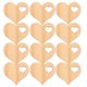 thumbnail image 1 of 100 piezas de rebanadas de corazón de madera colgantes, adornos de corazón de madera en blanco, 1 of 7