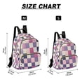 thumbnail image 2 of FORMRS Mini Backpack Purse for Women Travel Daypack Casual Shoulder Bag, Pink and Purple Plaid Pattern, 2 of 7