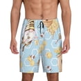thumbnail image 2 of Rocae Cute Gnome Bee Collects Honey for Men's Soft Sleep Pajama Shorts, Waistband and Pockets, 2 of 9