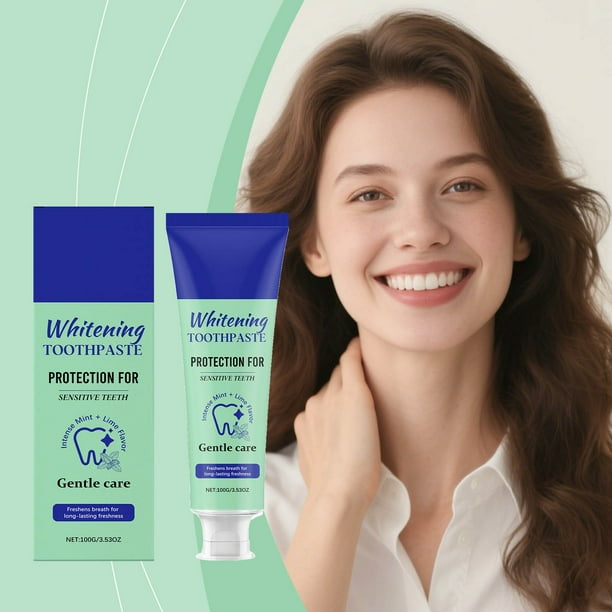 Pasta dental que elimina el aliento, blanquea los dientes, reduce las manchas, refresca el aliento, promueve la salud y cuida el esmalte. Pasta dental.