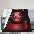 thumbnail image 1 of Manta de microfibra ultrasuave de los San Francisco 49ers, manta de microfibra de lujo para todas las estaciones, cálida para ropa de cama, sofá y viajes., 1 of 5