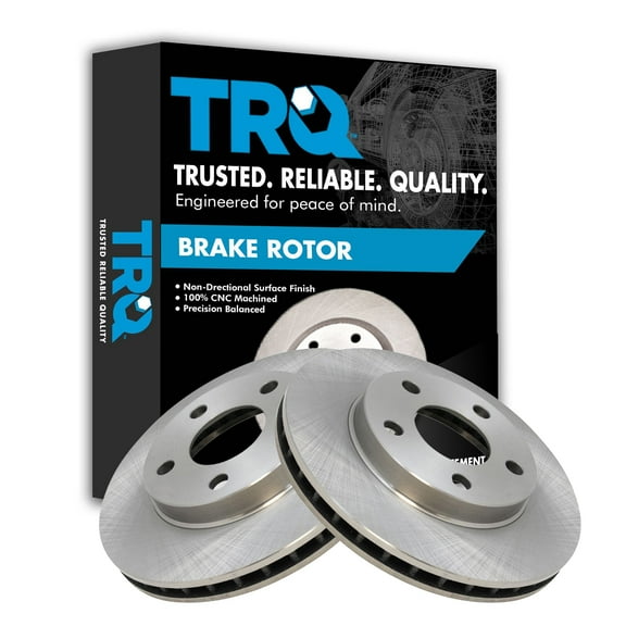 TRQ Front Brake Rotors Set Vented Fits Select 2004-2005 Chevrolet Classic 1997-2003 Malibu 1999-2004 Oldsmobile Alero 1997-1999 Cutlass 1999-2005 Pontiac Grand Am