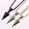 thumbnail image 3 of Jiaroswwei Arrowhead Pendant Men Necklace Vintage Alloy Chain Spearpoint Necklace Fashion Accessories, 3 of 8