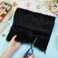 thumbnail image 3 of 39.37 Inch Black Fur Fabric 11.81 Inch Soft Plush Fabric Sewing Crafts Materials, 3 of 9