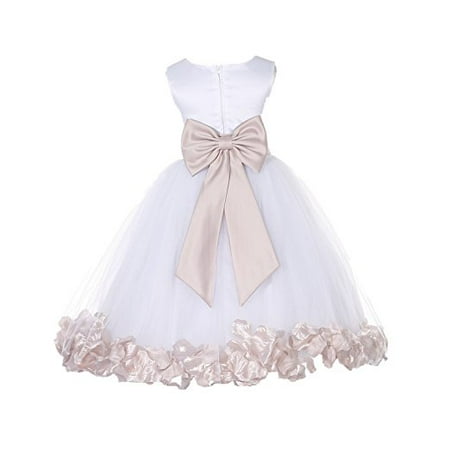 

Ekidsbridal White Tulle Rose Petals Flower Girl Dresses Special Occasions Dresses Wedding Tulle Dresses Toddler Girl Dresses Pageant Dresses Ball Gown Birthday Girl Dress Easter Summer Dresses 302T
