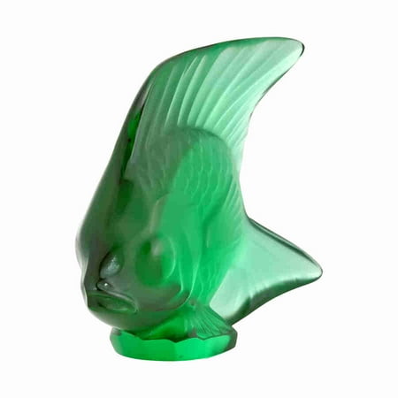 - Lalique Crystal Fish Emerald 30010
